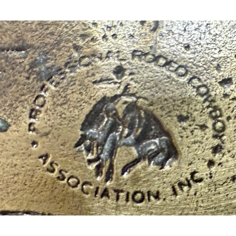 1980 Hesston National Finals Rodeo Belt Buckle NFR Brass Vintage - Picture 9 of 12